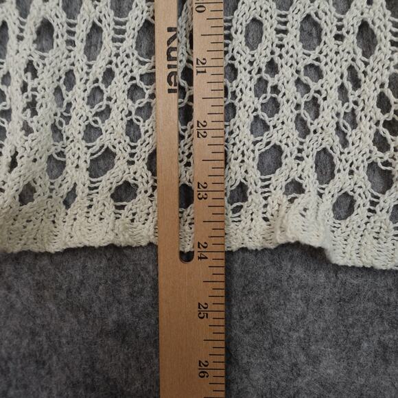 Velvet Graham Spencer Top Womens P Small Crochet Open Linen Dolman Sleeve Beachy - Picture 8 of 9